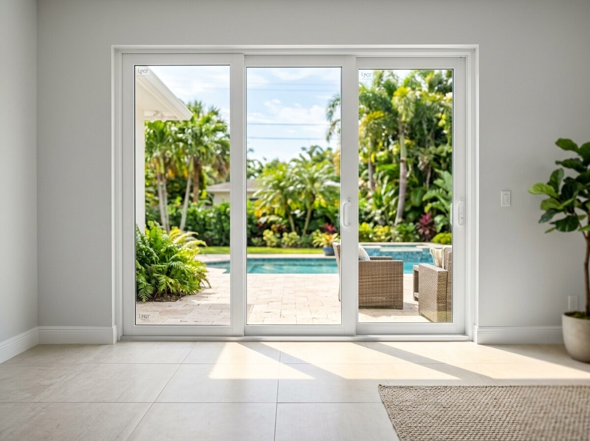 New PGT 3-panel impact sliding patio door